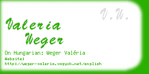 valeria weger business card